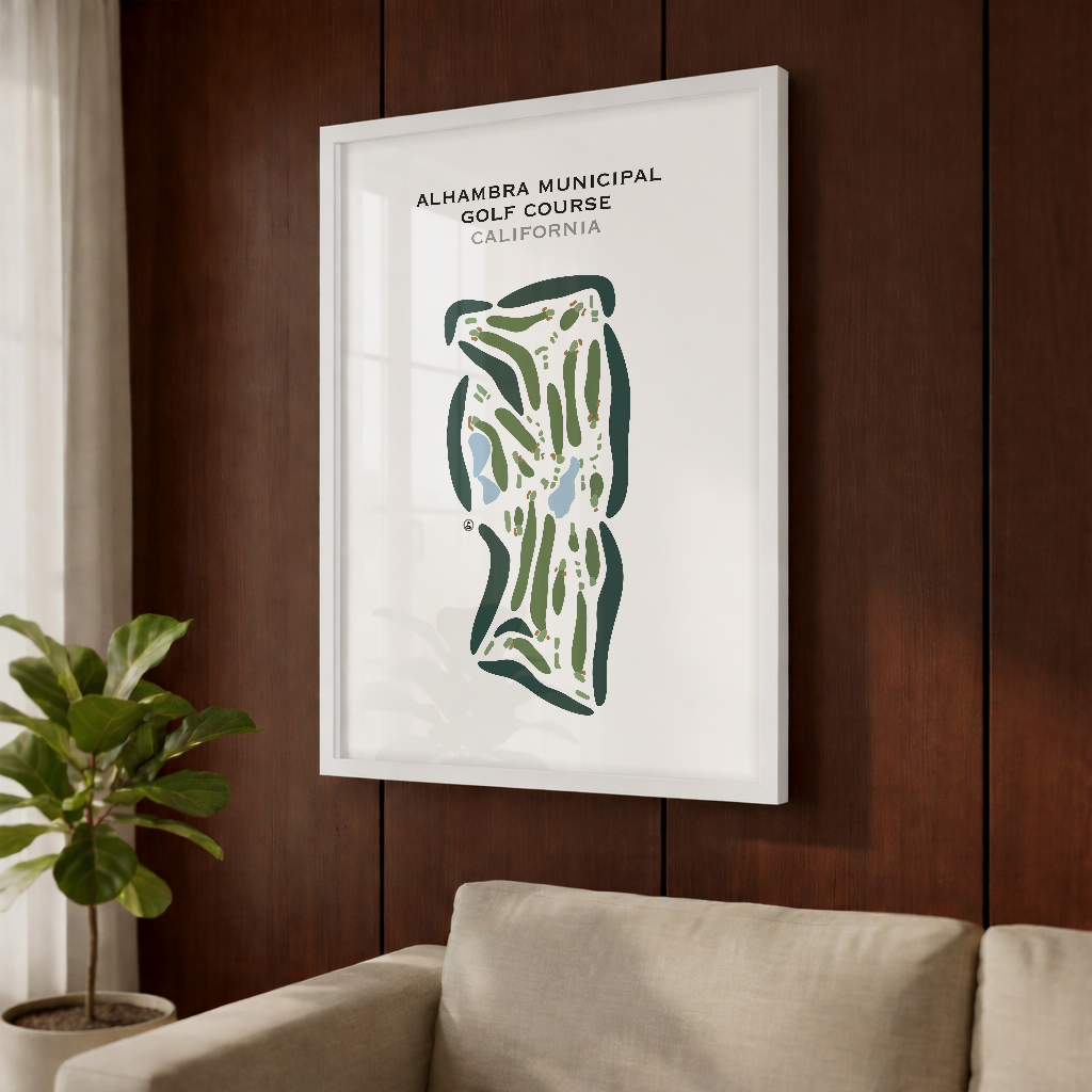 Alhambra Municipal Golf Course, California - Printed Golf Courses
