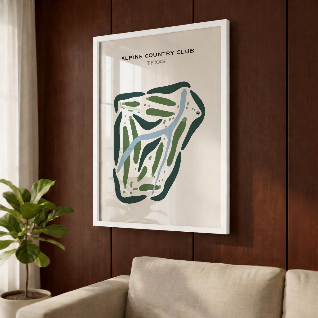 Alpine Country Club, Texas - Printed Golf Courses