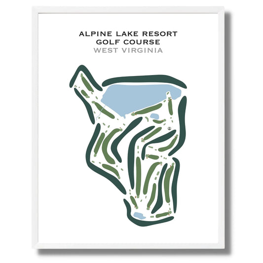 Alpine Lake Resort Golf Course, West Virginia - Printed Golf Courses