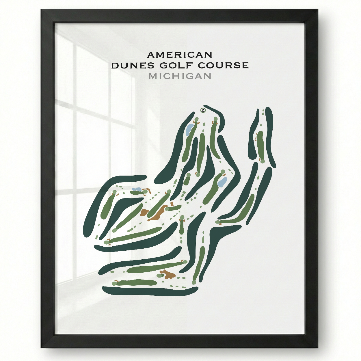 American Dunes Golf Course, Michigan - Printed Golf Courses