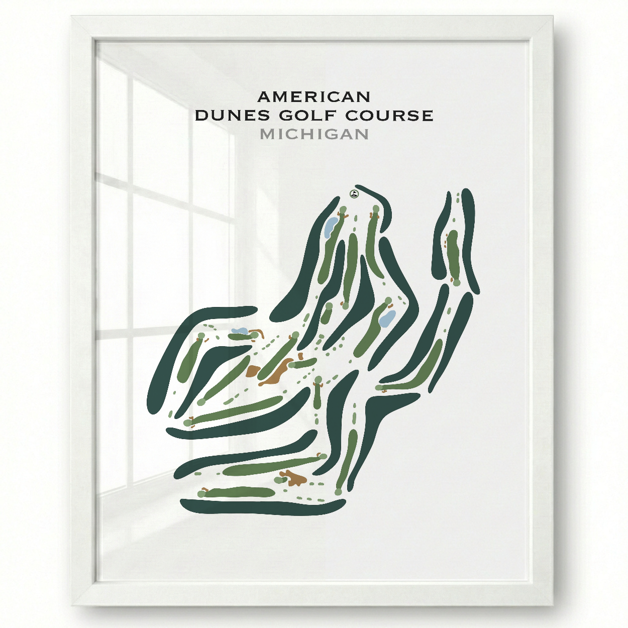 American Dunes Golf Course, Michigan - Printed Golf Courses