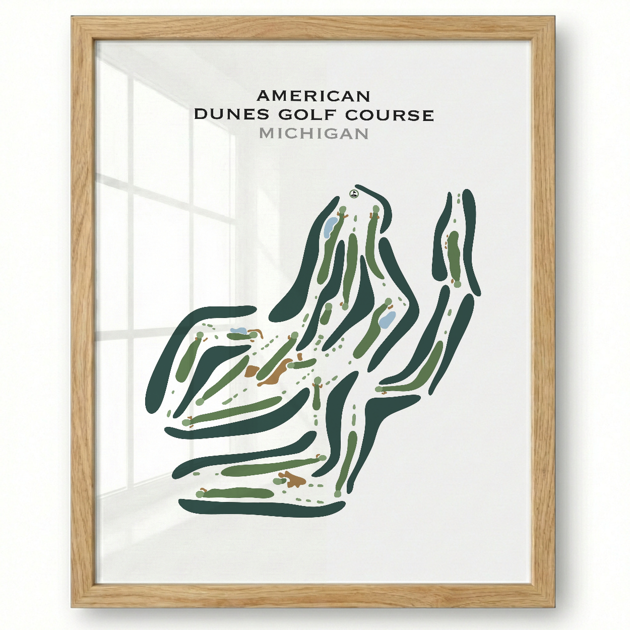 American Dunes Golf Course, Michigan - Printed Golf Courses