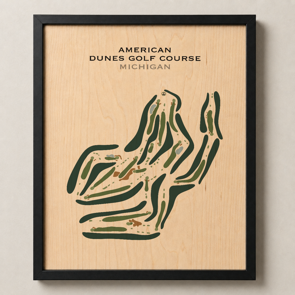 American Dunes Golf Course, Michigan - Printed Golf Courses