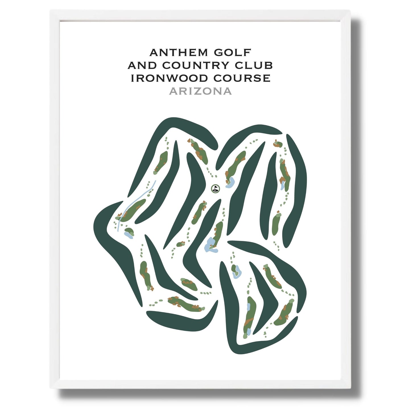 Anthem Golf and Country Club, Ironwood Course, Arizona - Printed Golf Courses
