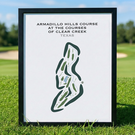 Armadillo Hills Course at The Courses of Clear Creek, Texas - Printed Golf Courses