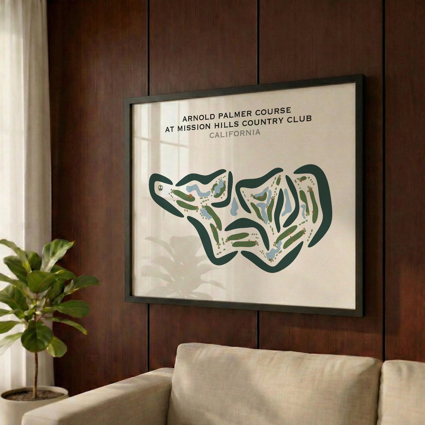 Arnold Palmer at Mission Hills Country Club, California - Printed Golf Courses