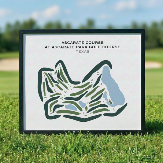 Ascarate Course at Ascarate Park Golf Course, Texas - Printed Golf Courses