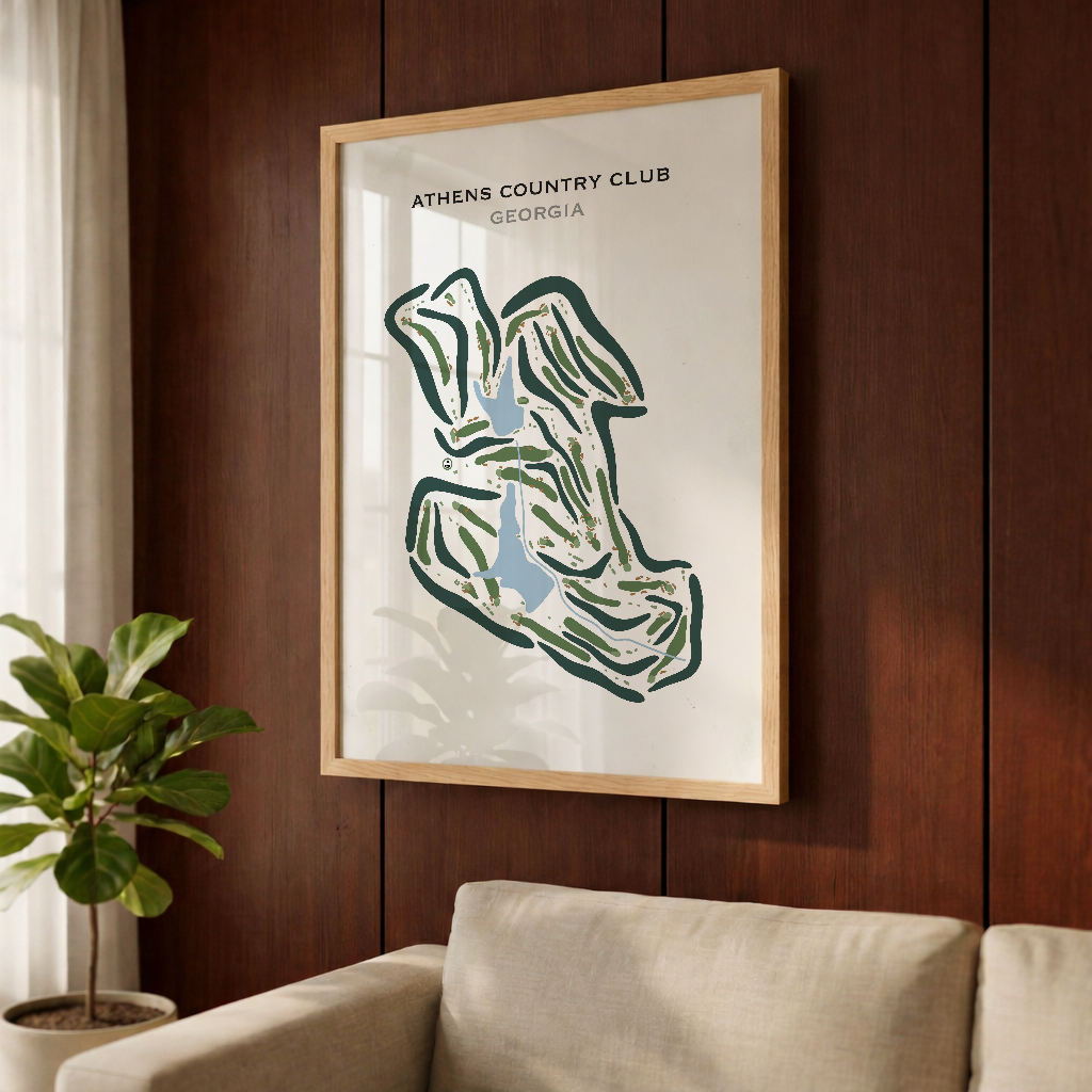 Athens Country Club, Georgia - Printed Golf Courses
