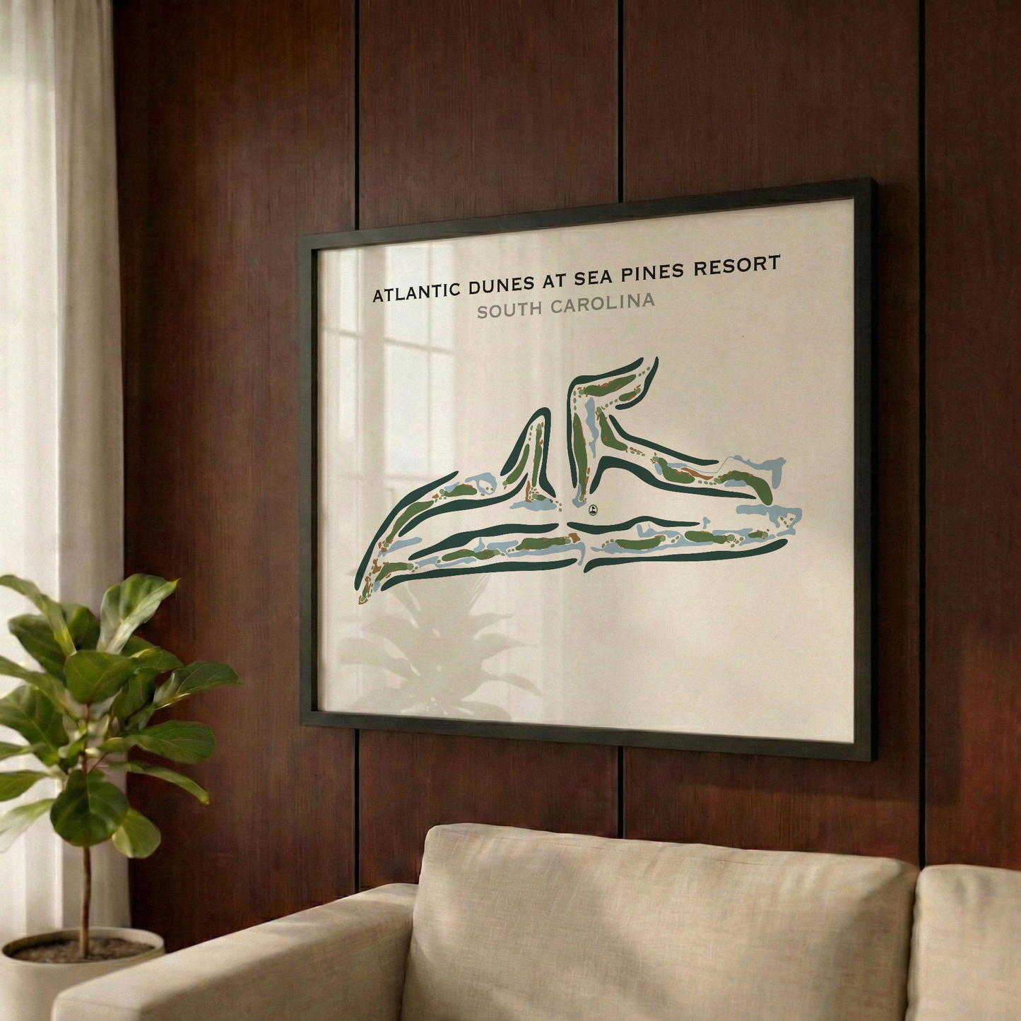 Atlantic Dunes At Sea Pines Resort, South Carolina - Printed Golf Courses