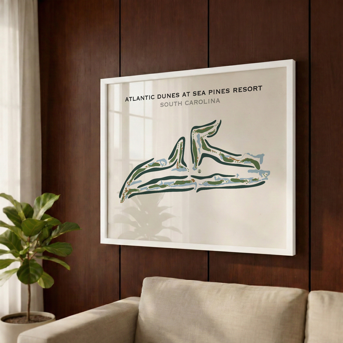 Atlantic Dunes At Sea Pines Resort, South Carolina - Printed Golf Courses