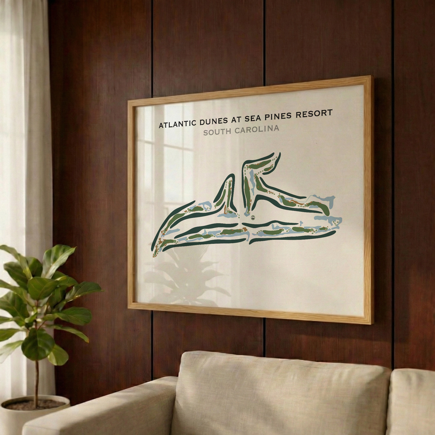 Atlantic Dunes At Sea Pines Resort, South Carolina - Printed Golf Courses
