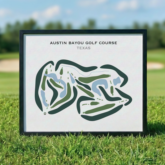 Austin Bayou Golf Course, Texas - Printed Golf Courses
