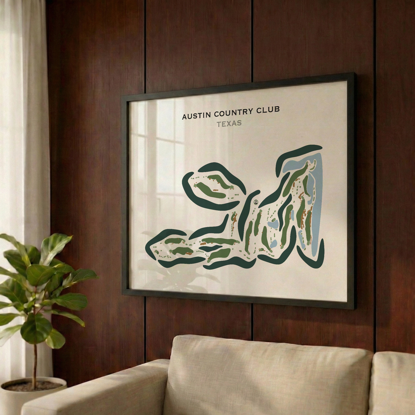Austin Country Club, Texas - Printed Golf Course