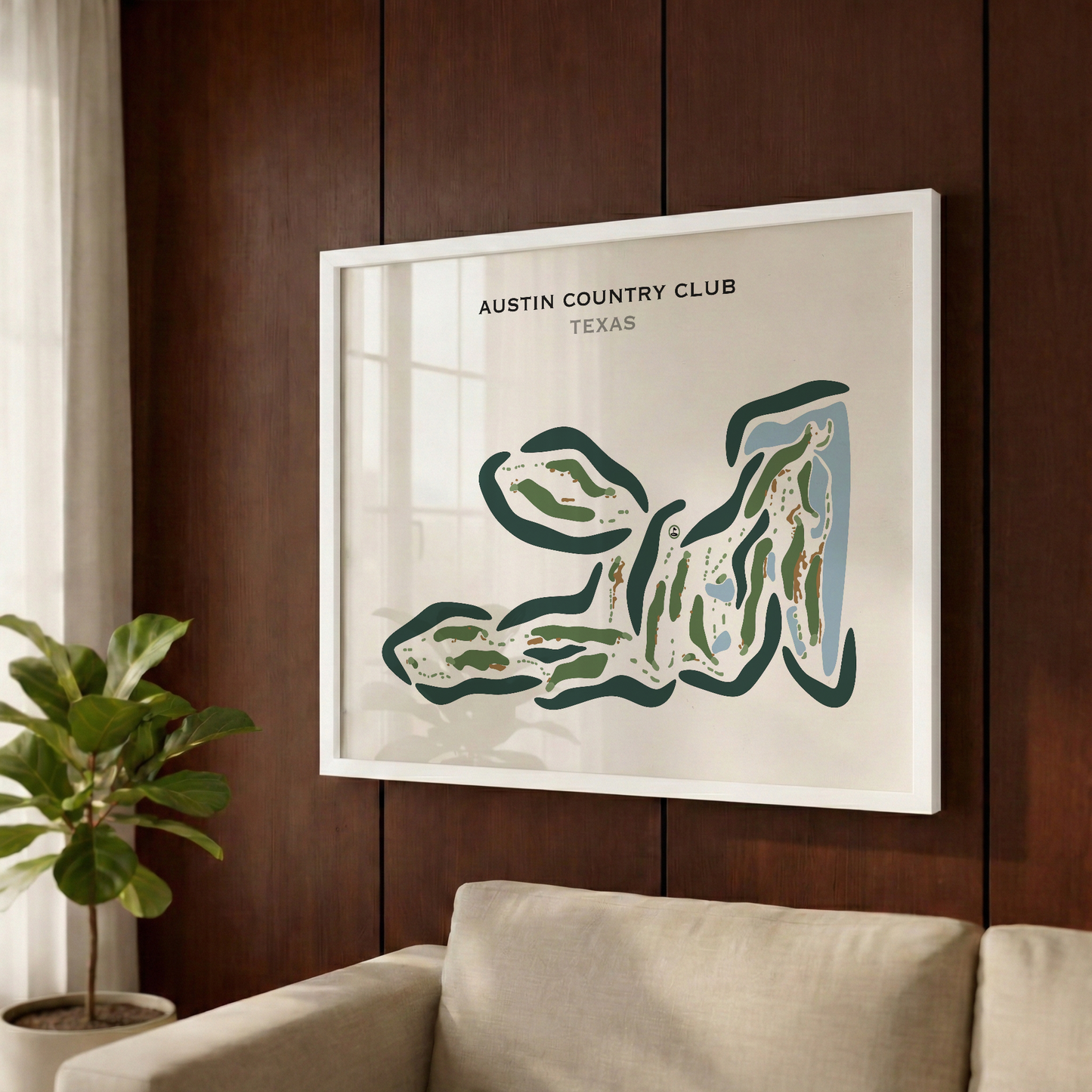 Austin Country Club, Texas - Printed Golf Course
