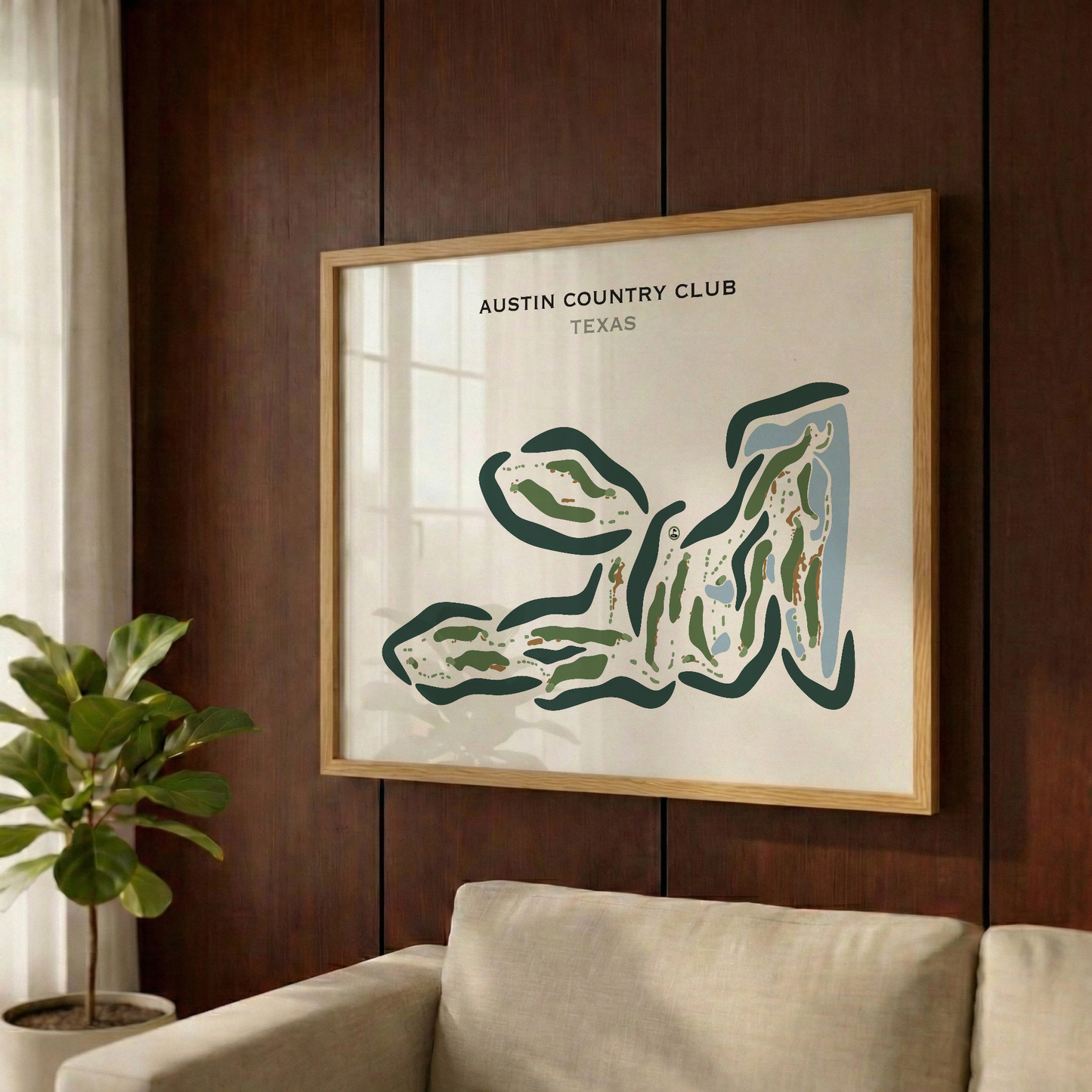 Austin Country Club, Texas - Printed Golf Course