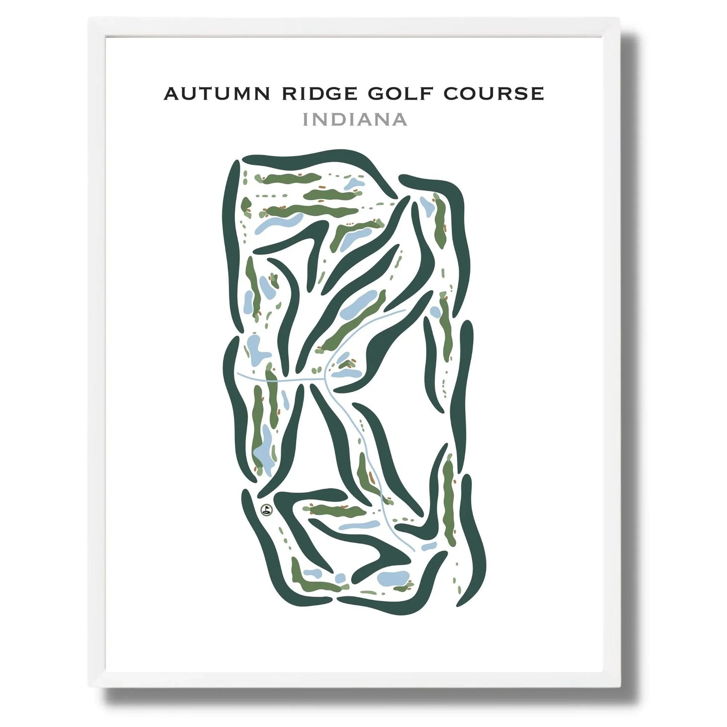 Autumn Ridge Golf Course, Indiana - Printed Golf Courses