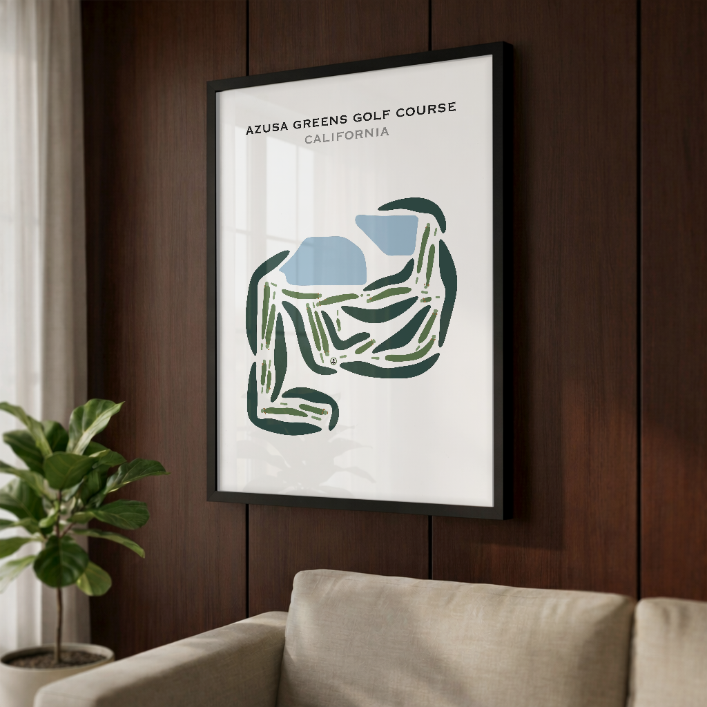 Azusa Greens Golf Course, California - Printed Golf Courses
