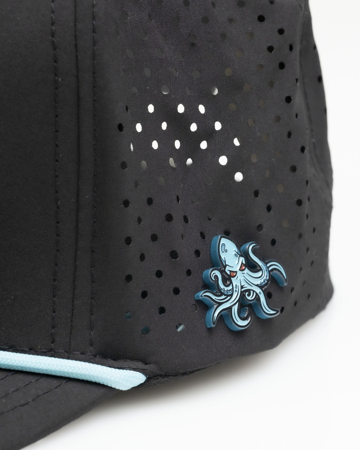 Kraken Black - Perforated Golf Rope Hat