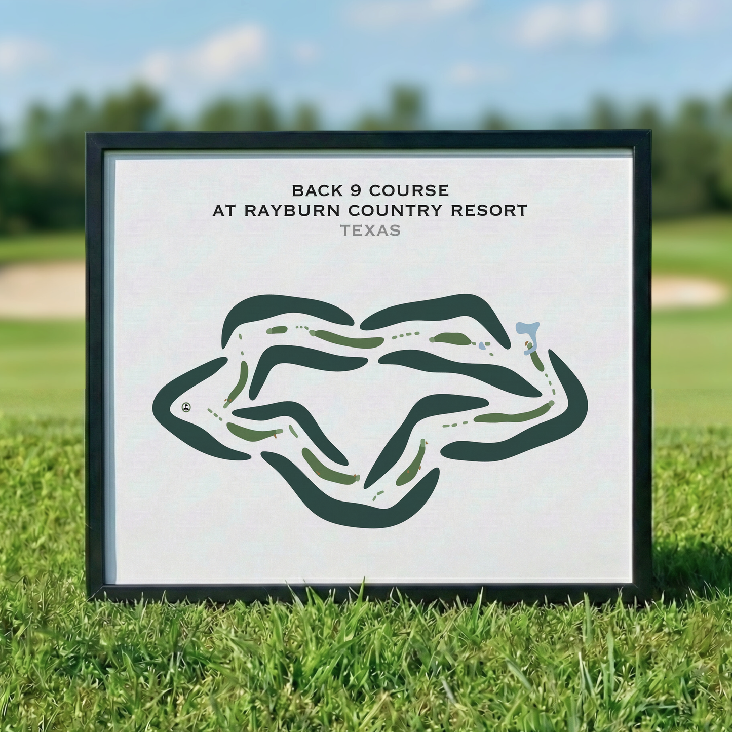 Back 9 Course at Rayburn Country Resort, Texas - Printed Golf Courses