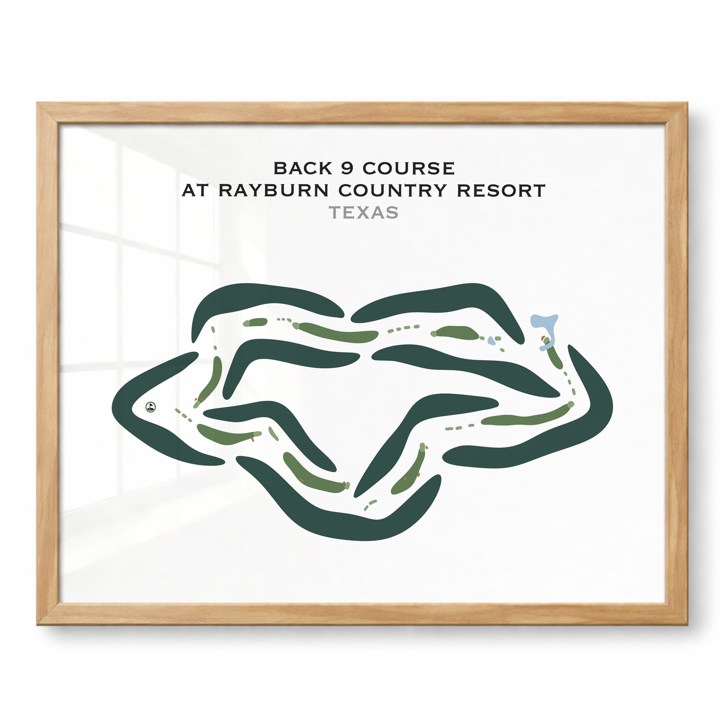 Back 9 Course at Rayburn Country Resort, Texas - Printed Golf Courses