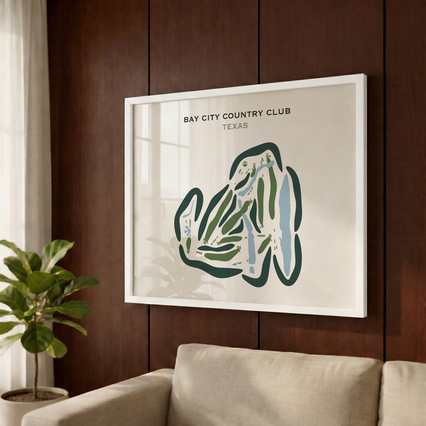 Bay City Country Club, Texas - Printed Golf Courses