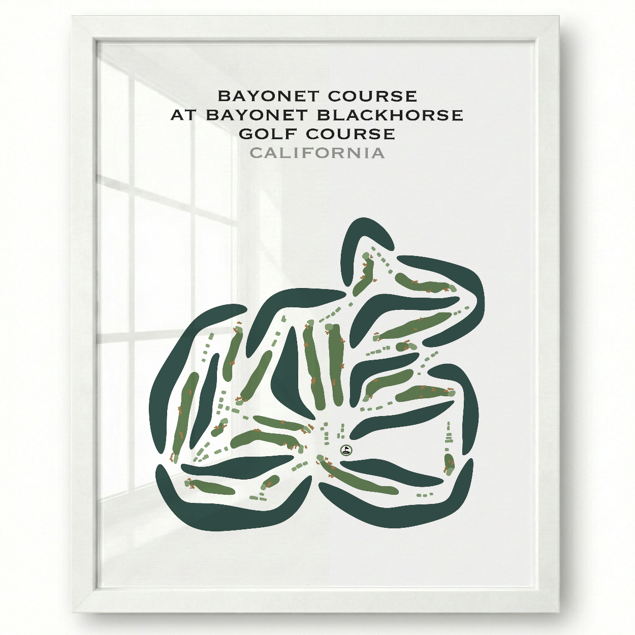Bayonet Course at Bayonet Blackhorse Golf Course, California - Printed Golf Courses