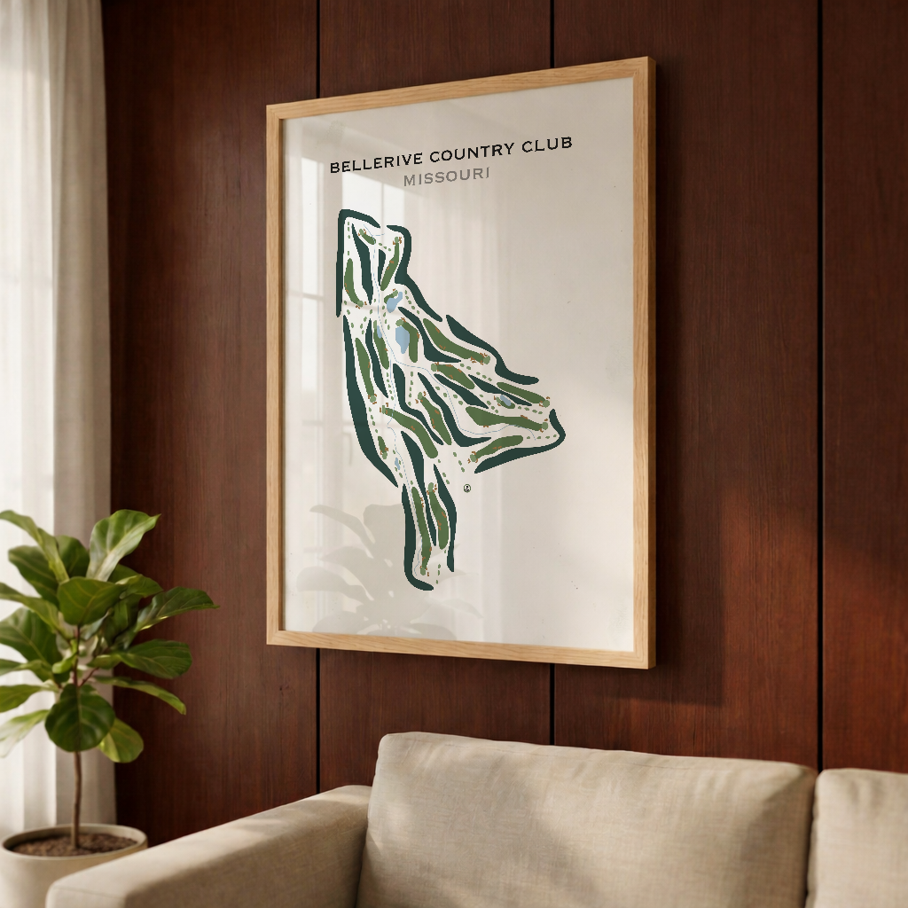 Bellerive Country Club, Missouri - Printed Golf Courses