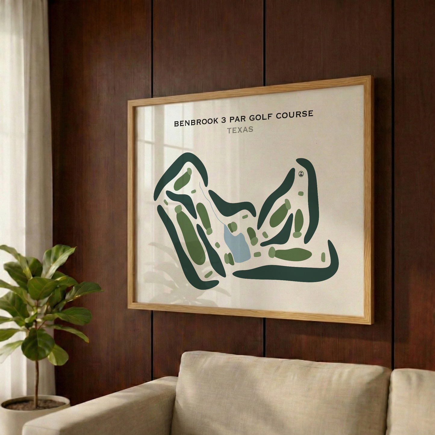 Benbrook 3 Par Golf Course, Texas - Printed Golf Courses