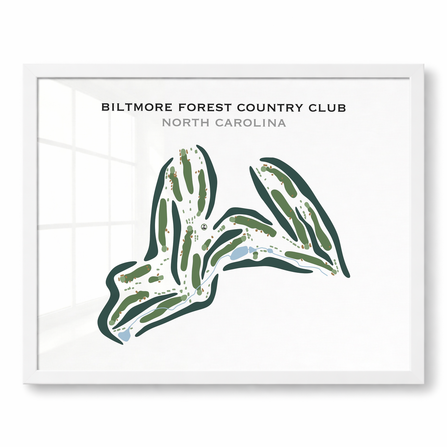 Biltmore Forest Country Club, North Carolina - Printed Golf Course