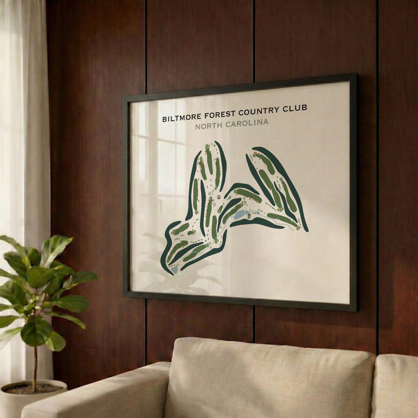 Biltmore Forest Country Club, North Carolina - Printed Golf Course