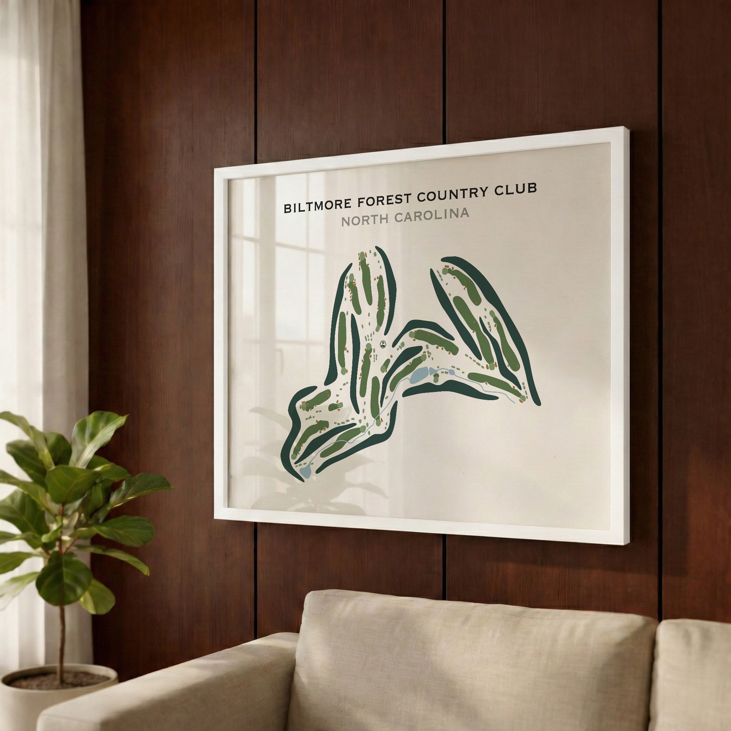 Biltmore Forest Country Club, North Carolina - Printed Golf Course