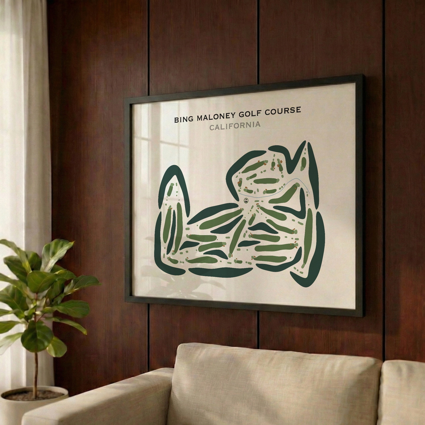 Bing Maloney Golf Course, California - Printed Golf Courses