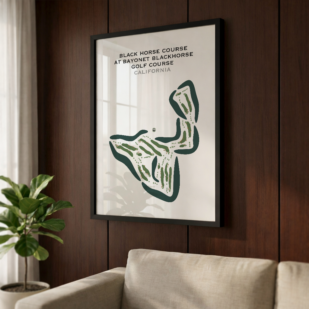 Black Horse Course at Bayonet Blackhorse Golf Course, California - Printed Golf Courses