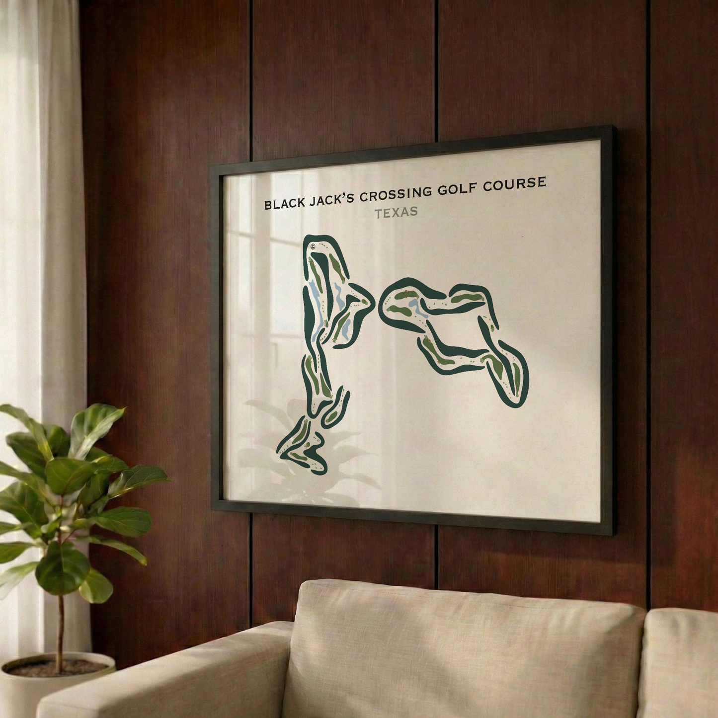 Black Jack's Crossing Golf Course, Texas - Printed Golf Courses