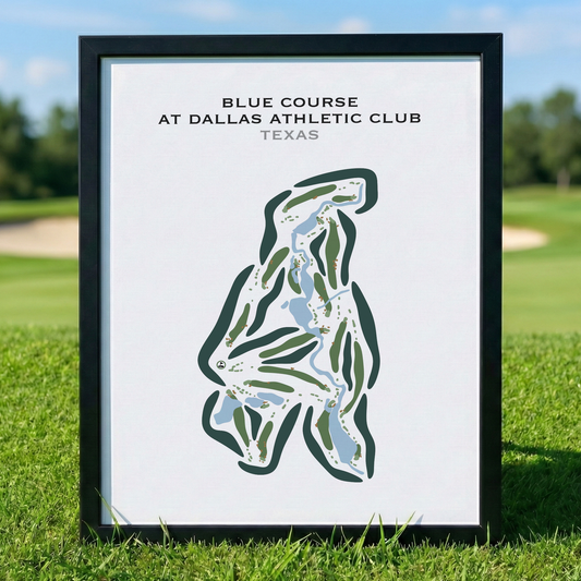 Blue Course at Dallas Athletic Club, Texas - Printed Golf Courses