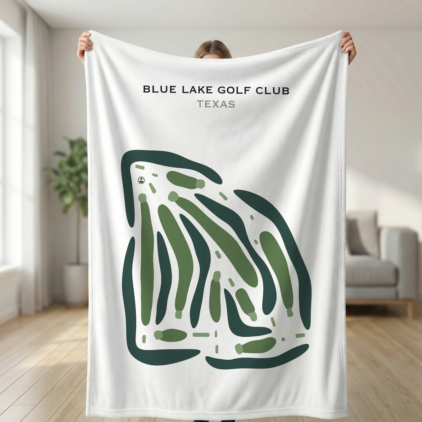 Blue Lake Golf Club, Texas - Printed Golf Courses