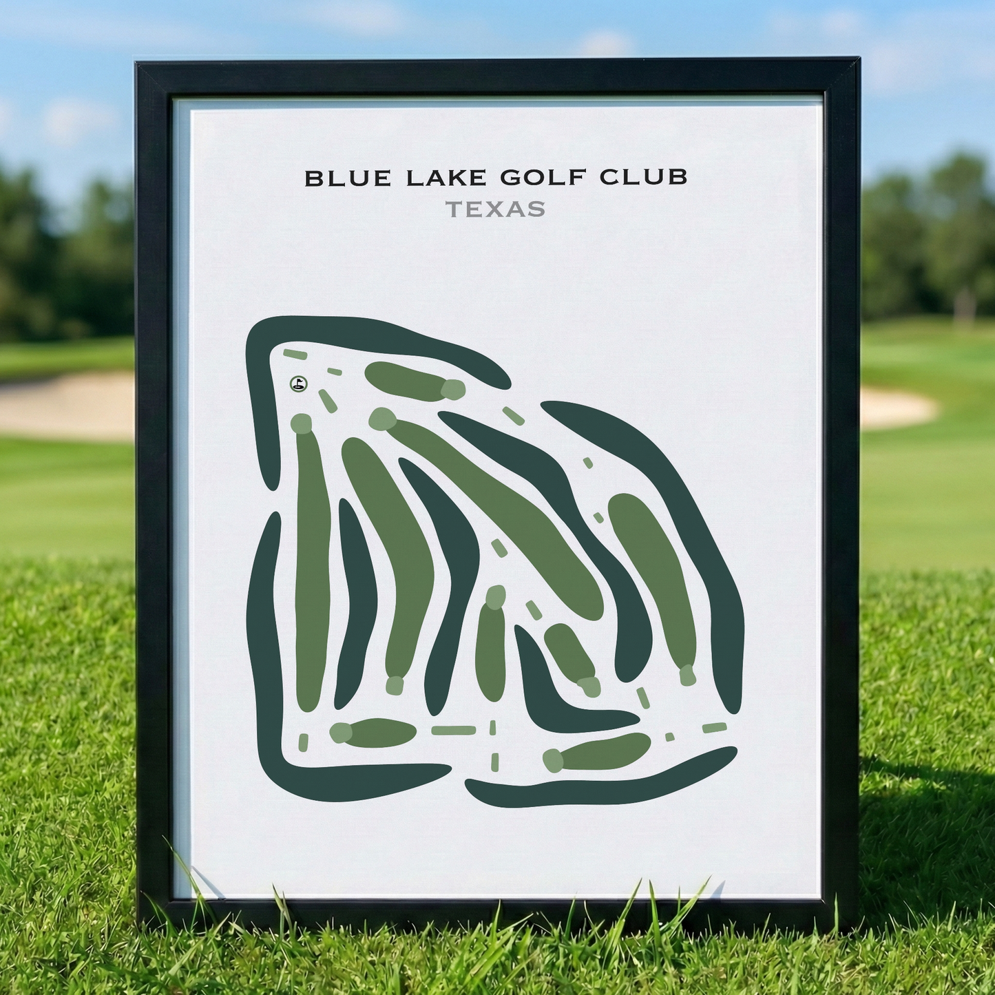 Blue Lake Golf Club, Texas - Printed Golf Courses