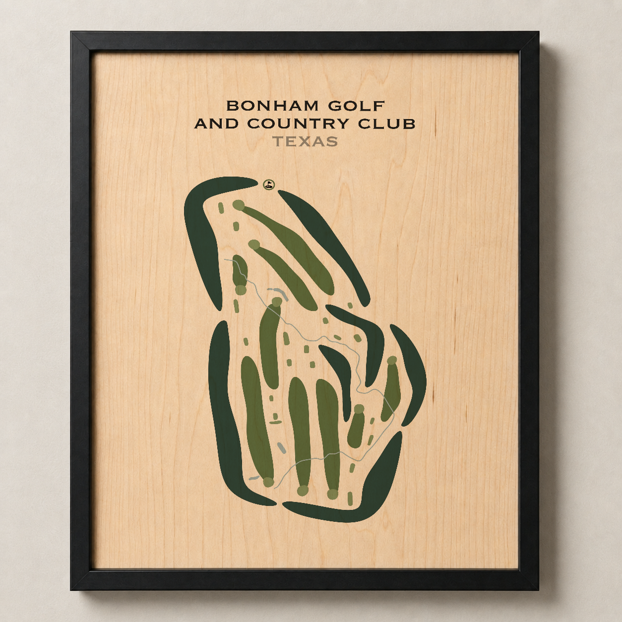 Bonham Golf & Country Club, Texas - Printed Golf Courses