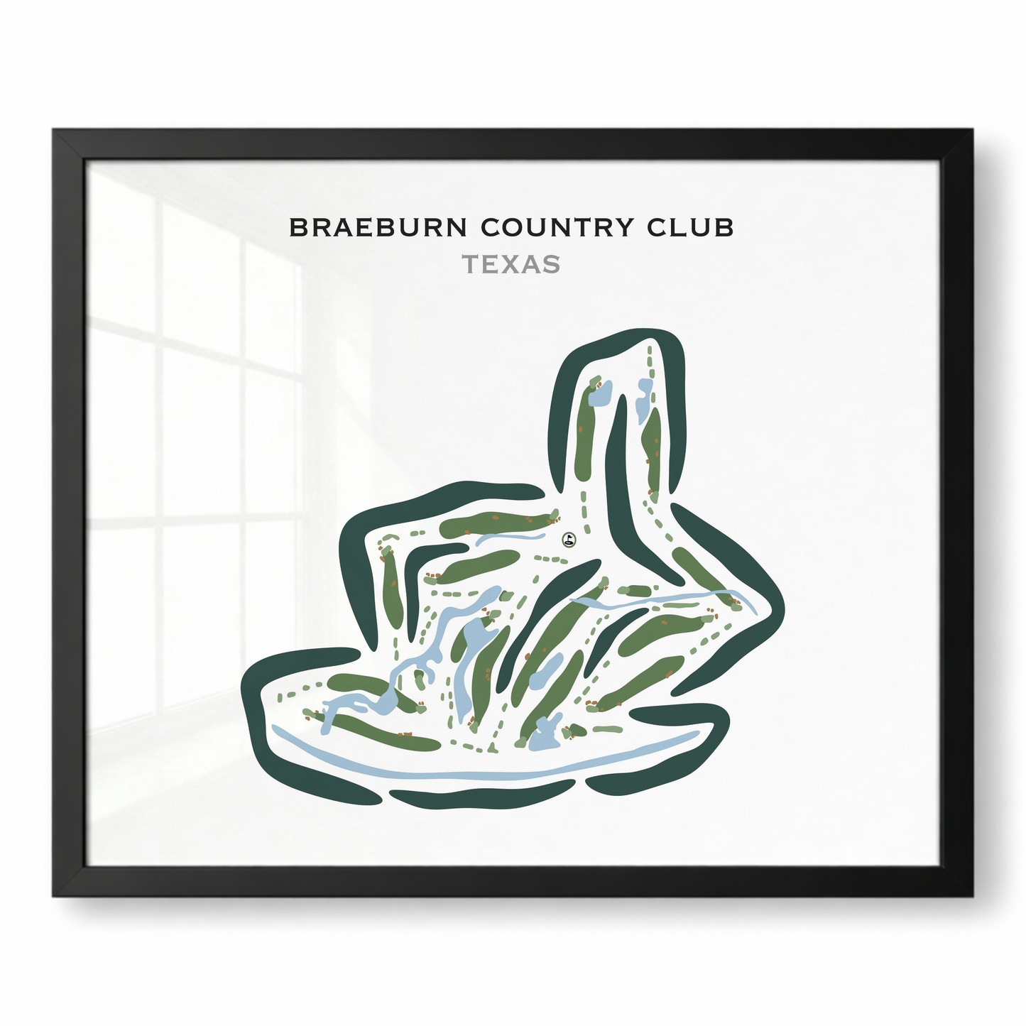 BraeBurn Country Club, Texas - Printed Golf Courses