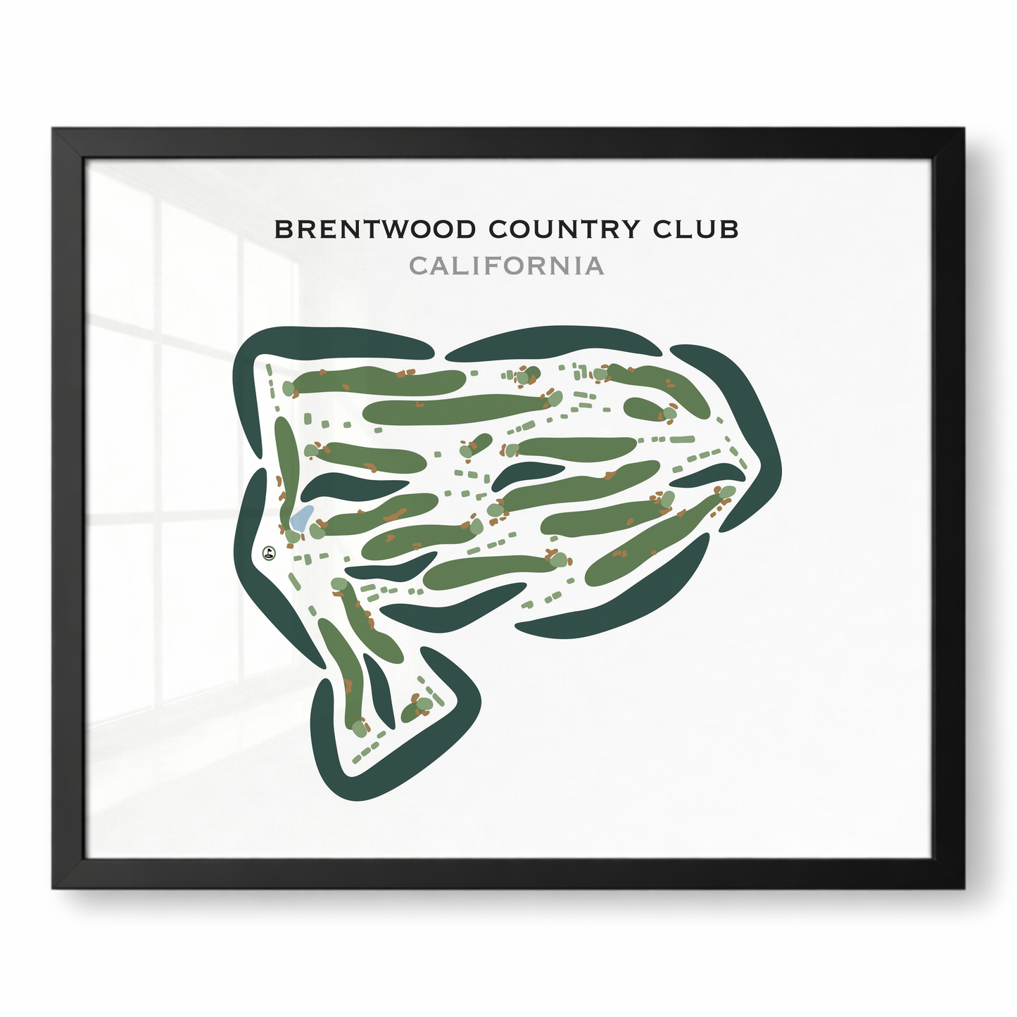 Brentwood Country Club, California - Printed Golf Course