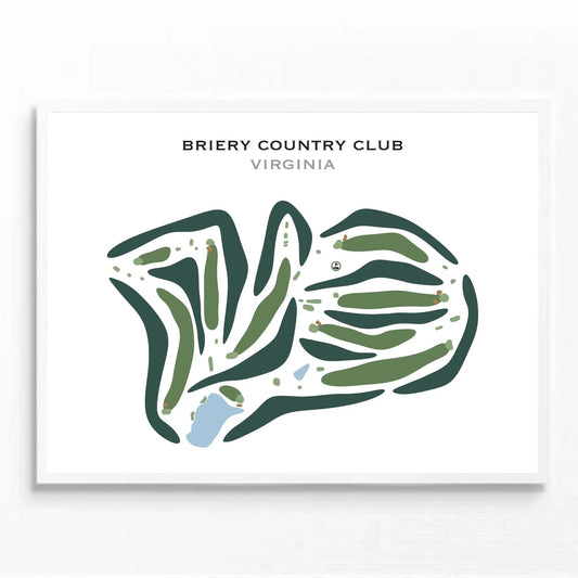 Briery Country Club, Virginia - Printed Golf Courses