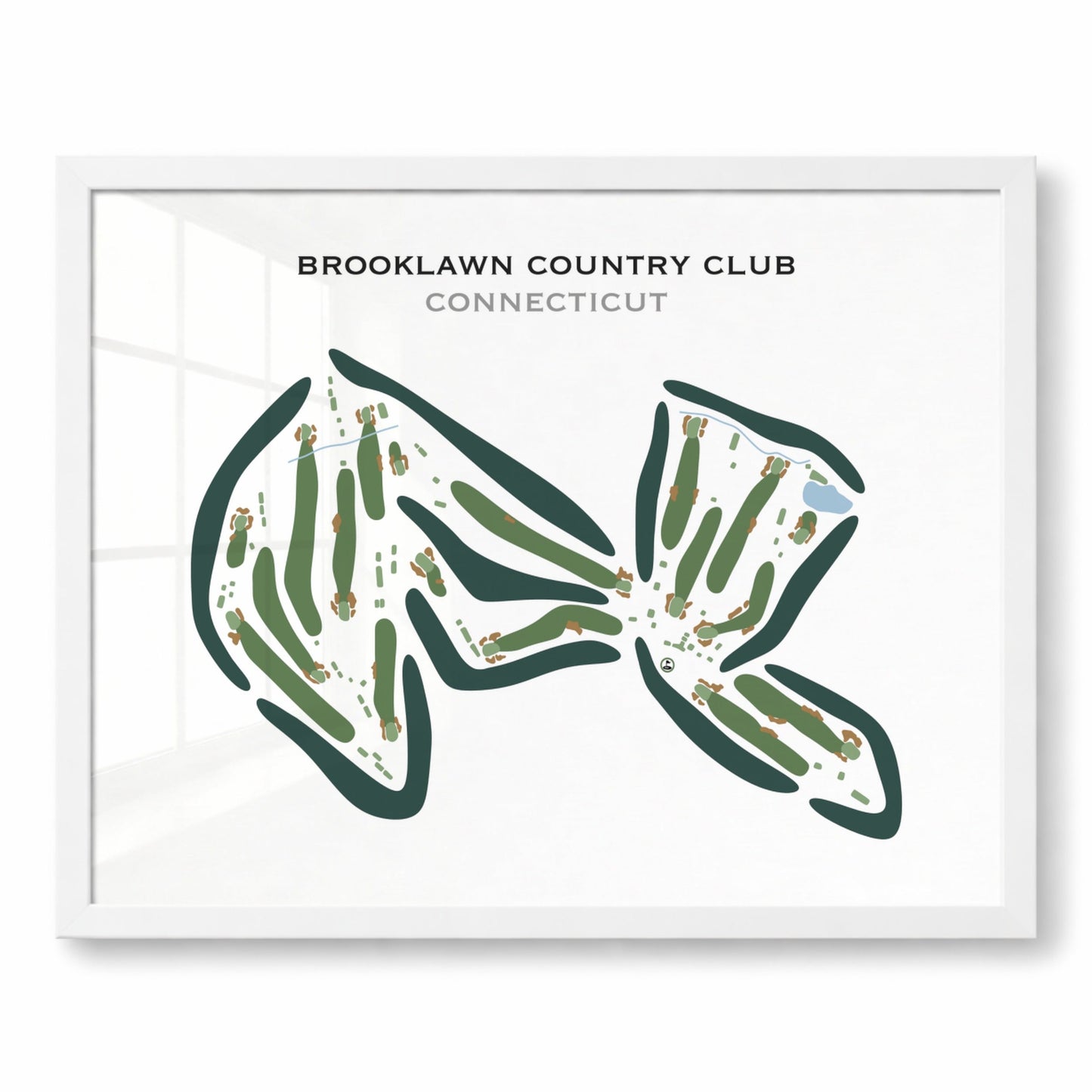 Brooklawn Country Club, Connecticut - Printed Golf Courses