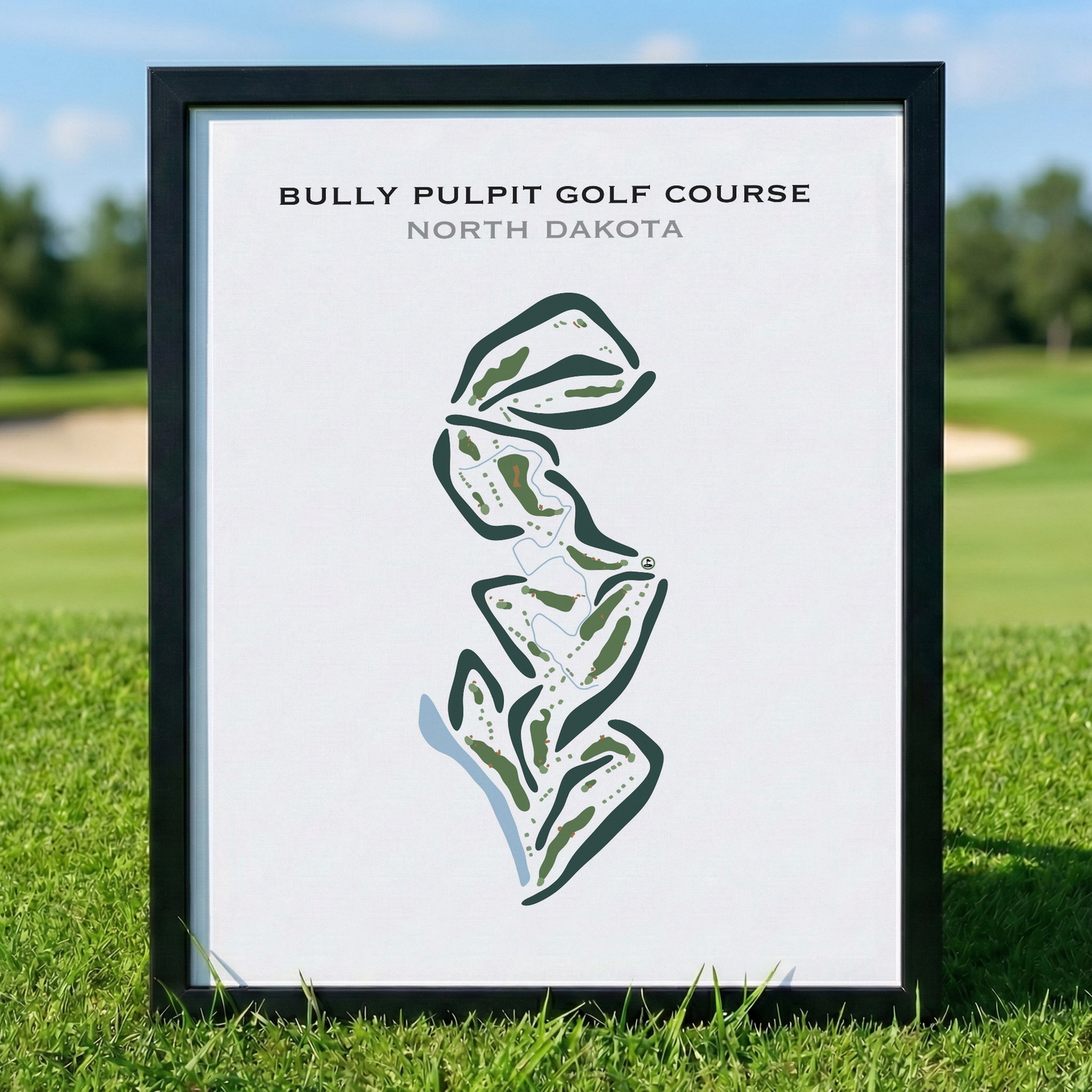 Bully Pulpit Golf Course, North Dakota - Printed Golf Course