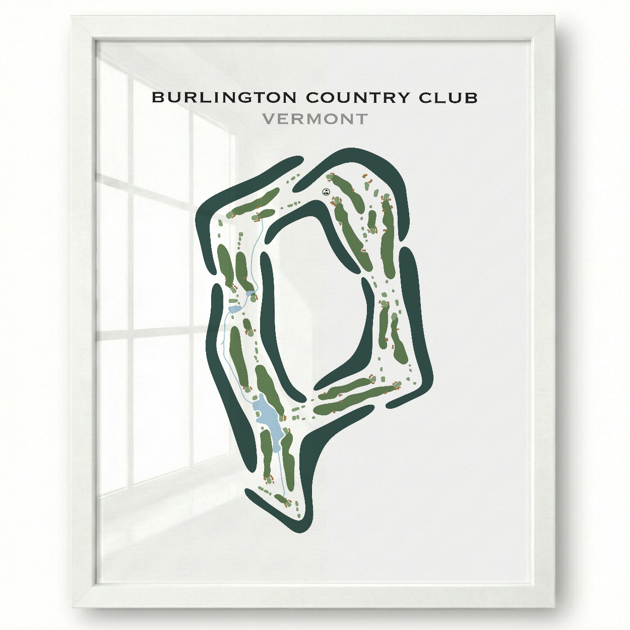 Burlington Country Club, Vermont - Printed Golf Course