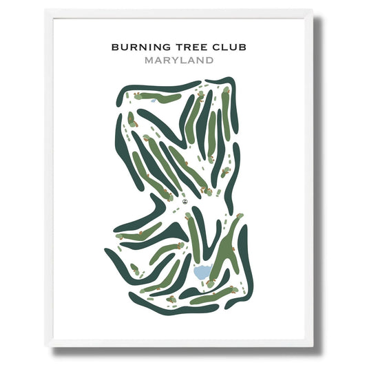 Burning Tree Club, Maryland - Printed Golf Course