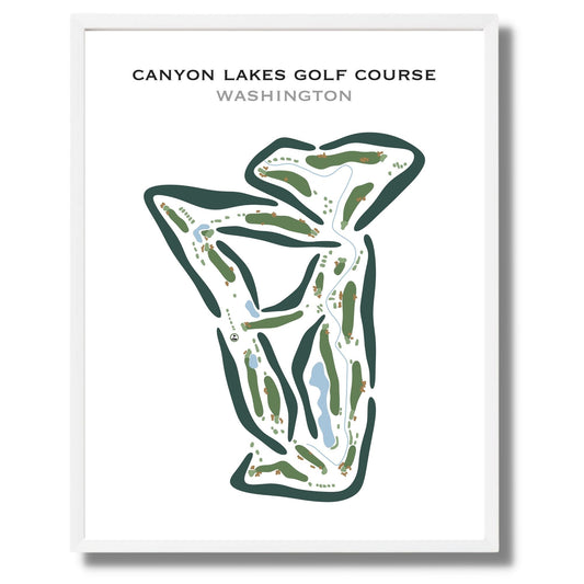 Canyon Lakes Golf Course, Washington - Printed Golf Courses