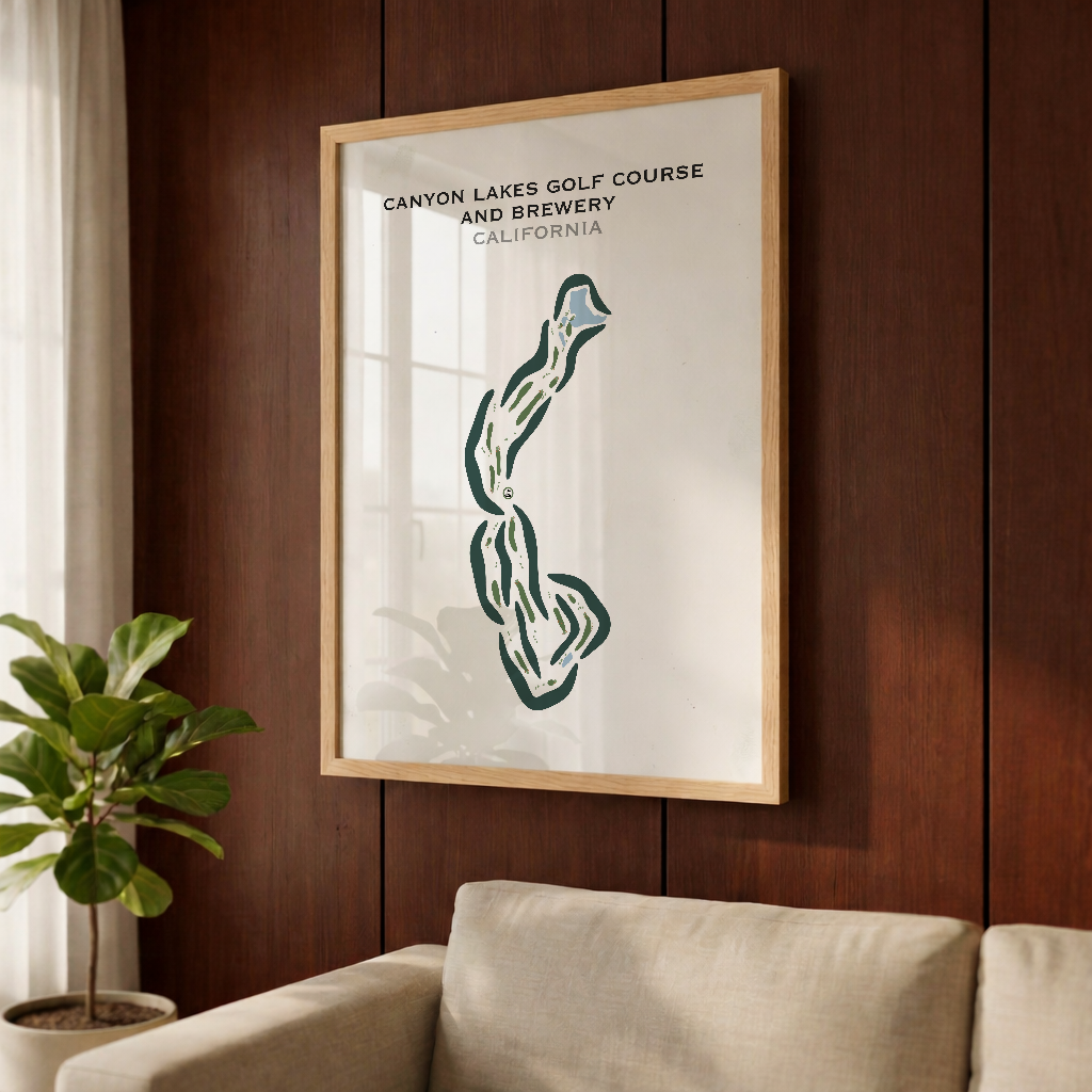 Canyon Lakes Golf Course & Brewery, California - Printed Golf Courses