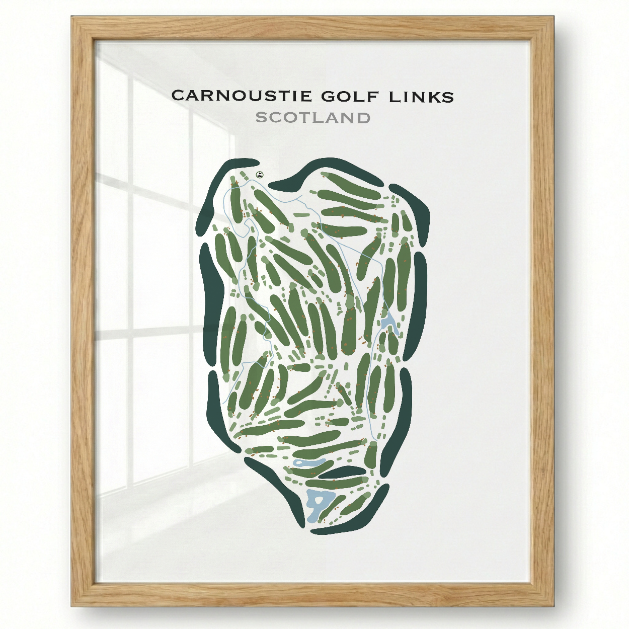 Carnoustie Golf Links, Scotland - Printed Golf Courses