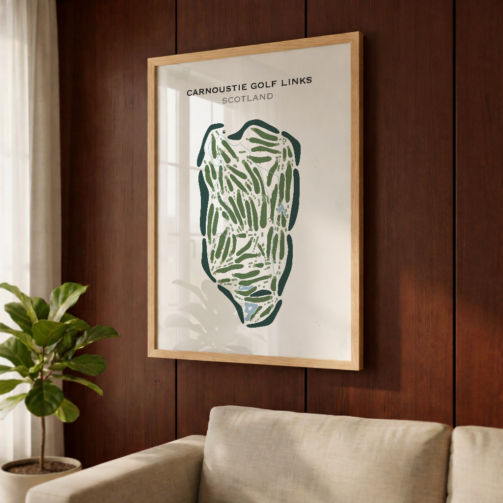 Carnoustie Golf Links, Scotland - Printed Golf Courses
