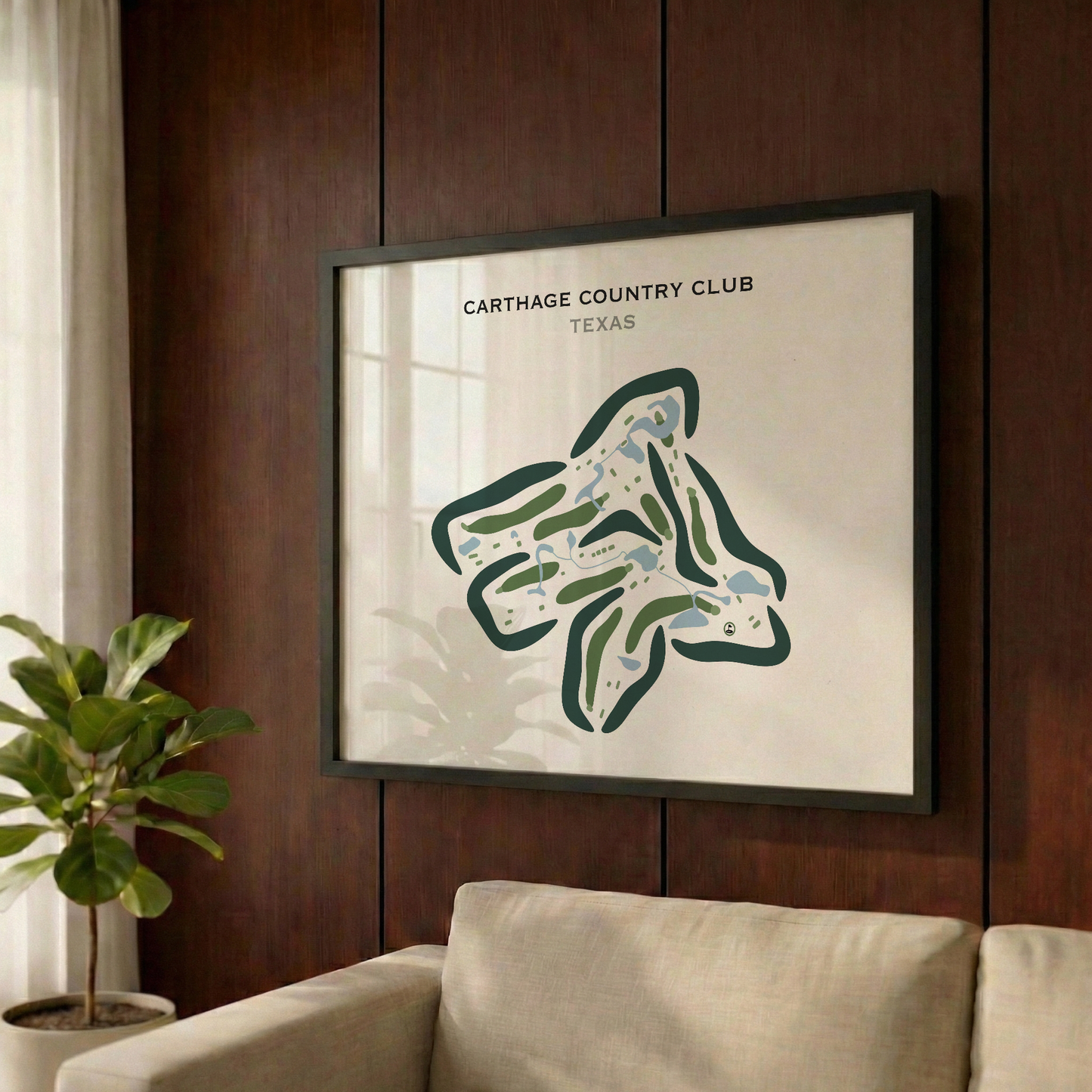 Carthage Country Club, Texas - Printed Golf Courses